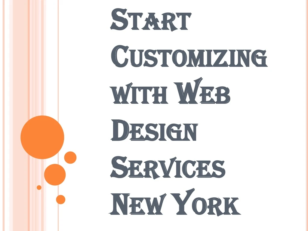 start customizing with web design services new york