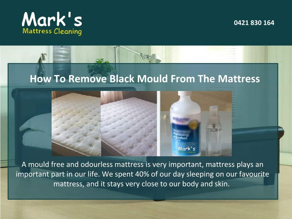 how to remove black mould from the mattress
