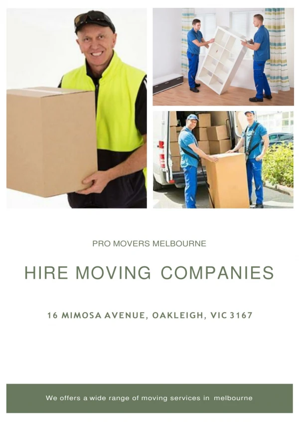 Make Your Move Easier By Hiring Moving Companies