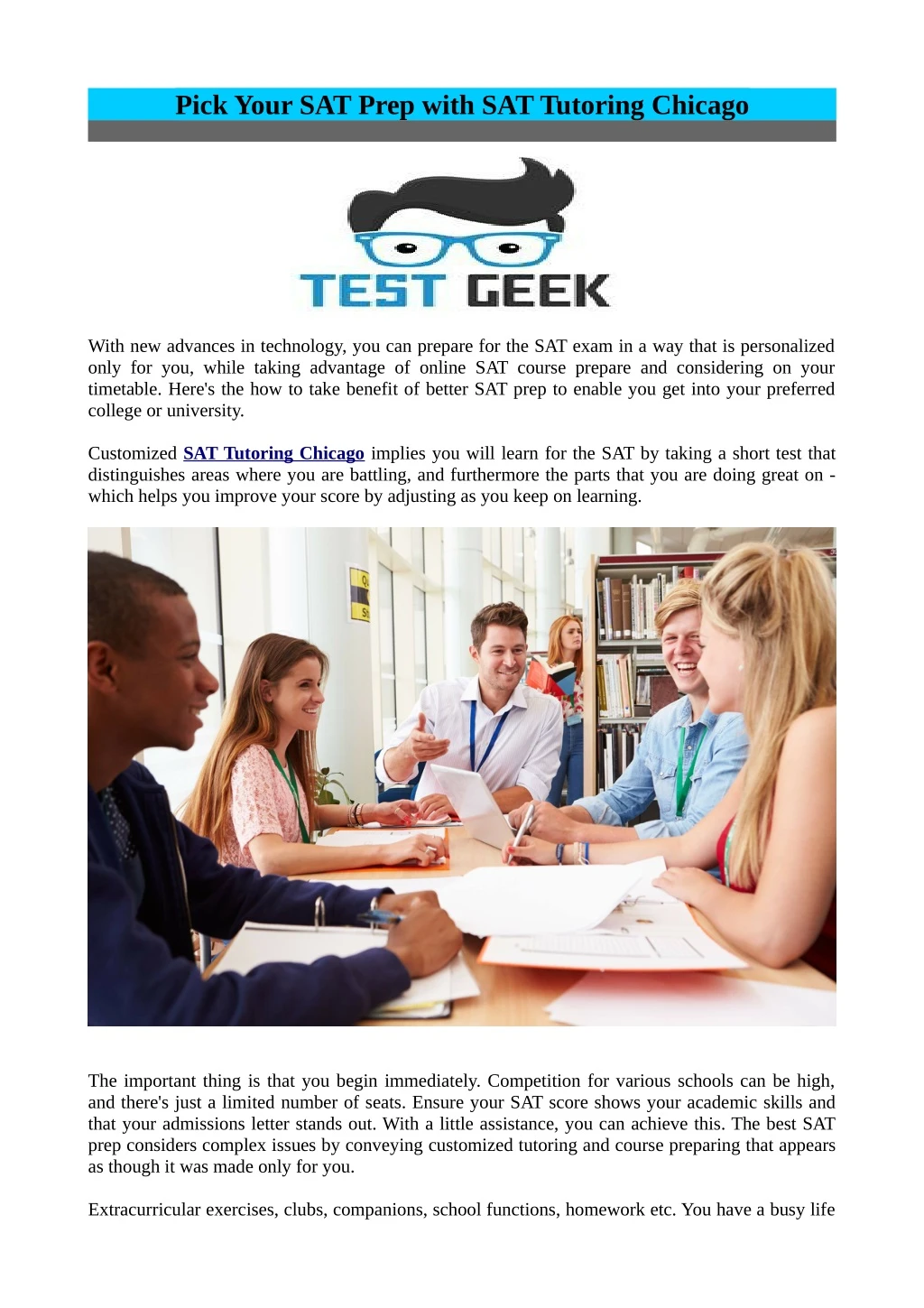 pick your sat prep with sat tutoring chicago