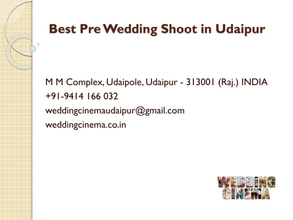 Best Pre Wedding Shoot in Udaipur