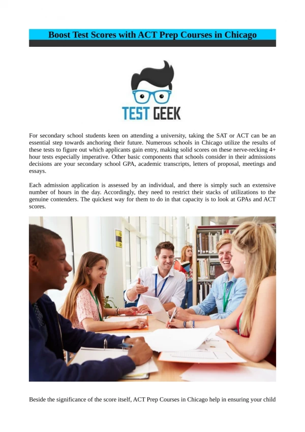ACT Prep Courses in Chicago