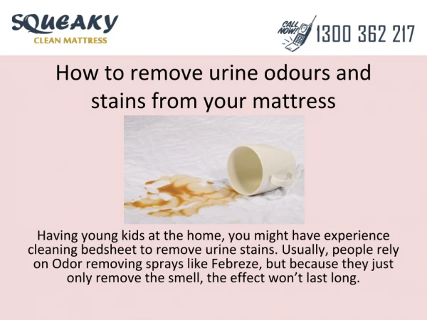 How to remove urine odours and stains from your mattress