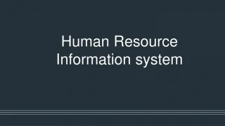 Human Resource Information system