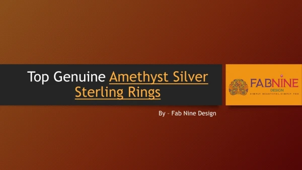 Top Genuine Amethyst Silver Sterling Rings