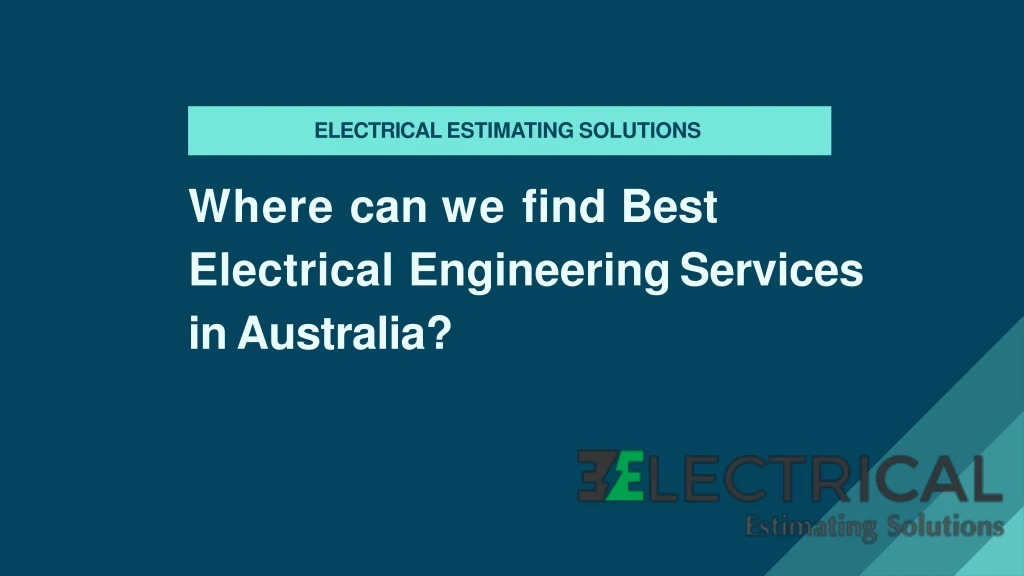 electrical estimating solutions