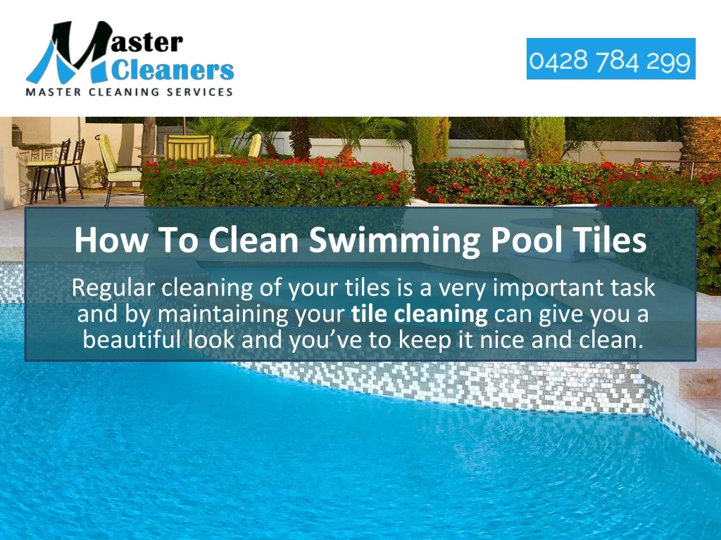 how to clean swimming pool tiles