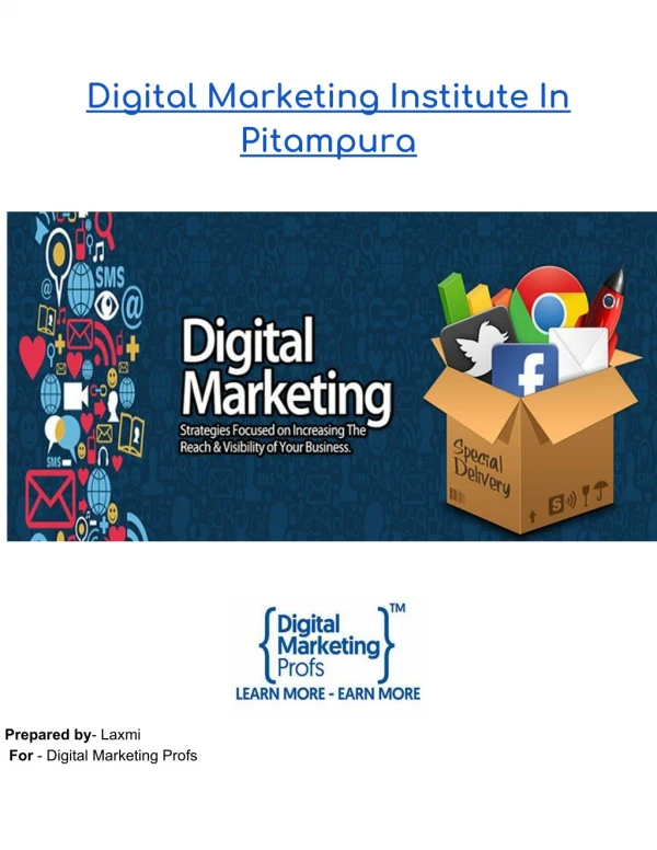 Digital Marketing Institute In Pirampura