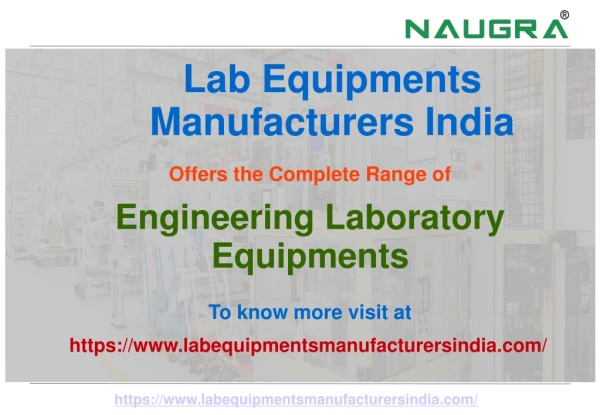 Engineering Laboratory Equipments Manufacturers in India