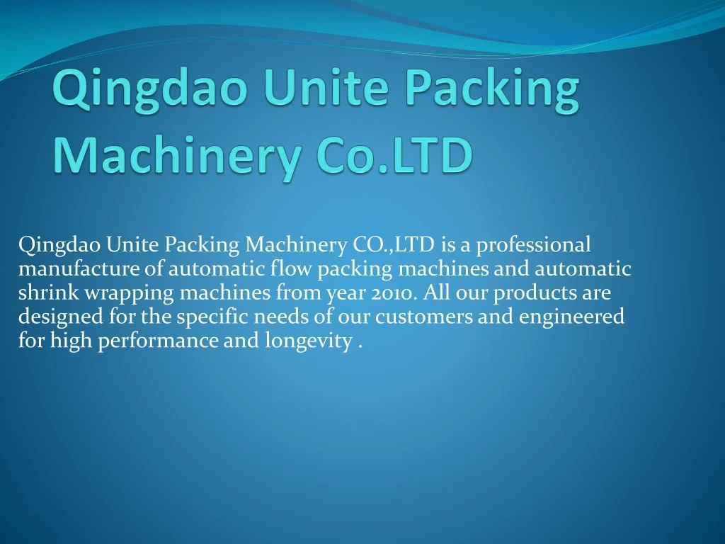 qingdao unite packing machinery co ltd