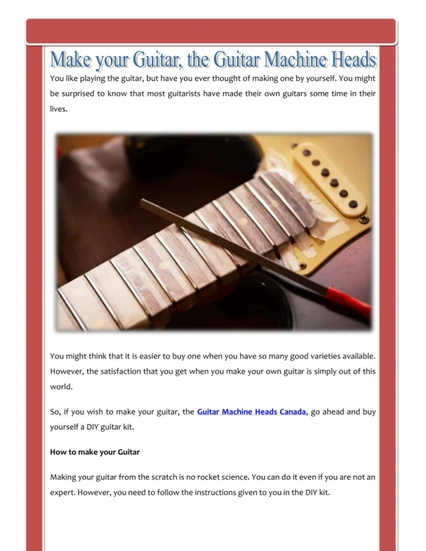 Make Your Guitar the Guiter Machine Heads
