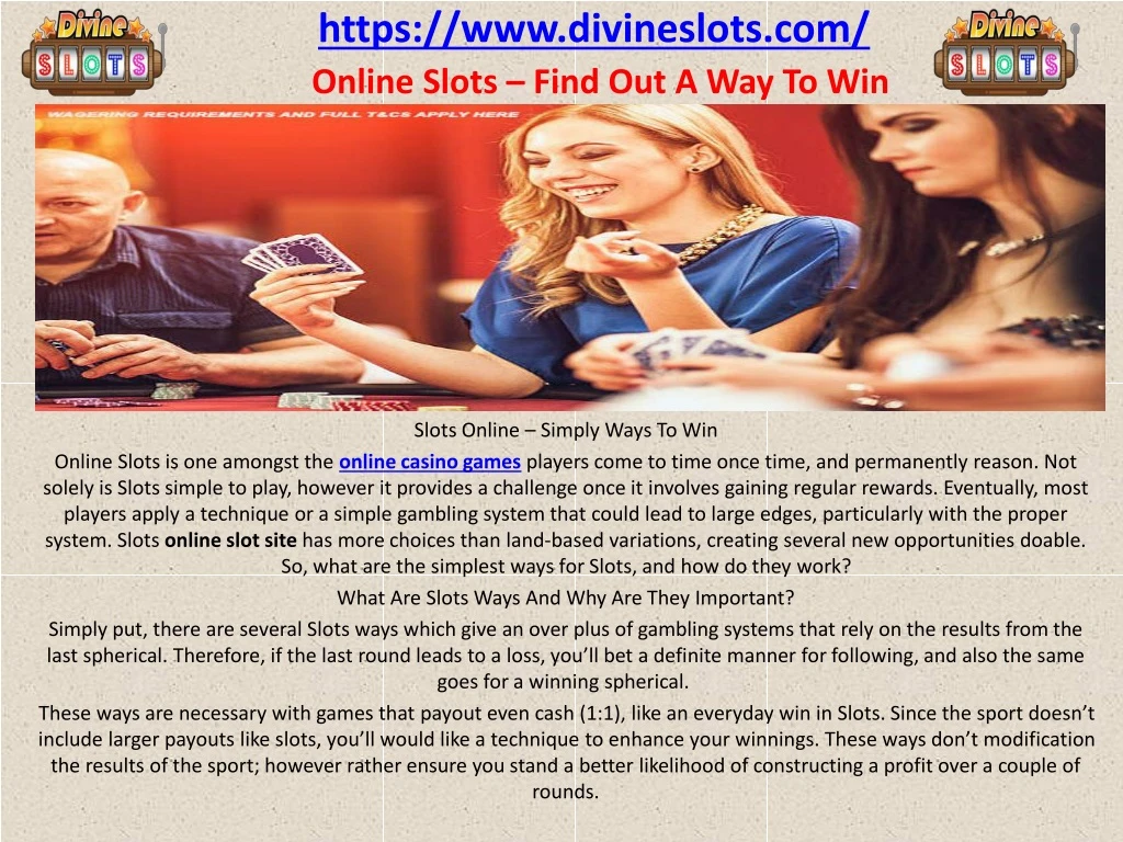 online slots find out a way to win