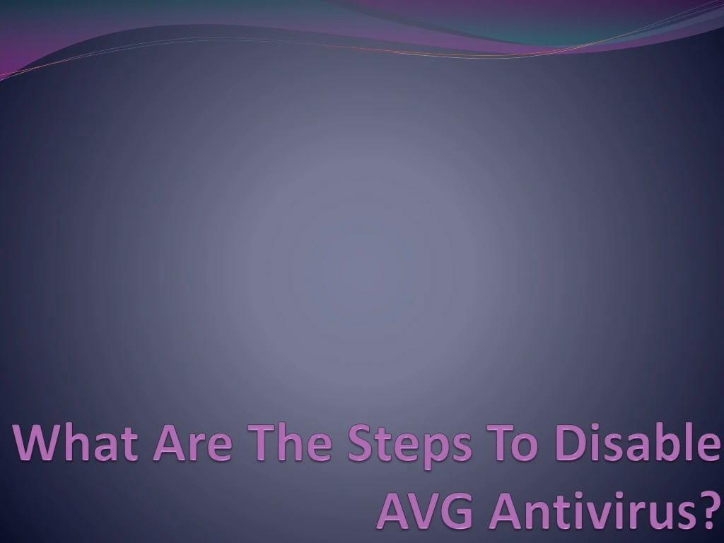 what are the steps to disable avg antivirus