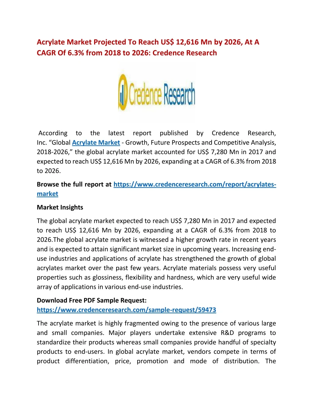 acrylate market projected to reach