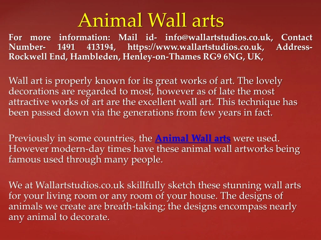 animal wall arts