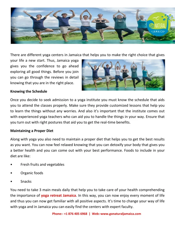 Yoga Retreat Caribe - Www.gonaturaljamaica.com