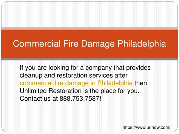Commercial Fire Damage Philadelphia