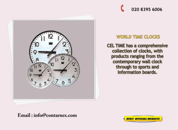 World Time Clocks By CEL TIME