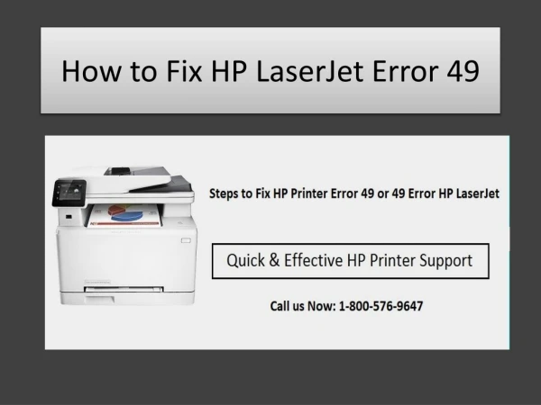 Fix HP LaserJet Error 49