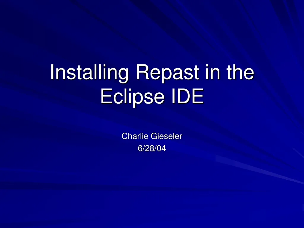 installing repast in the eclipse ide