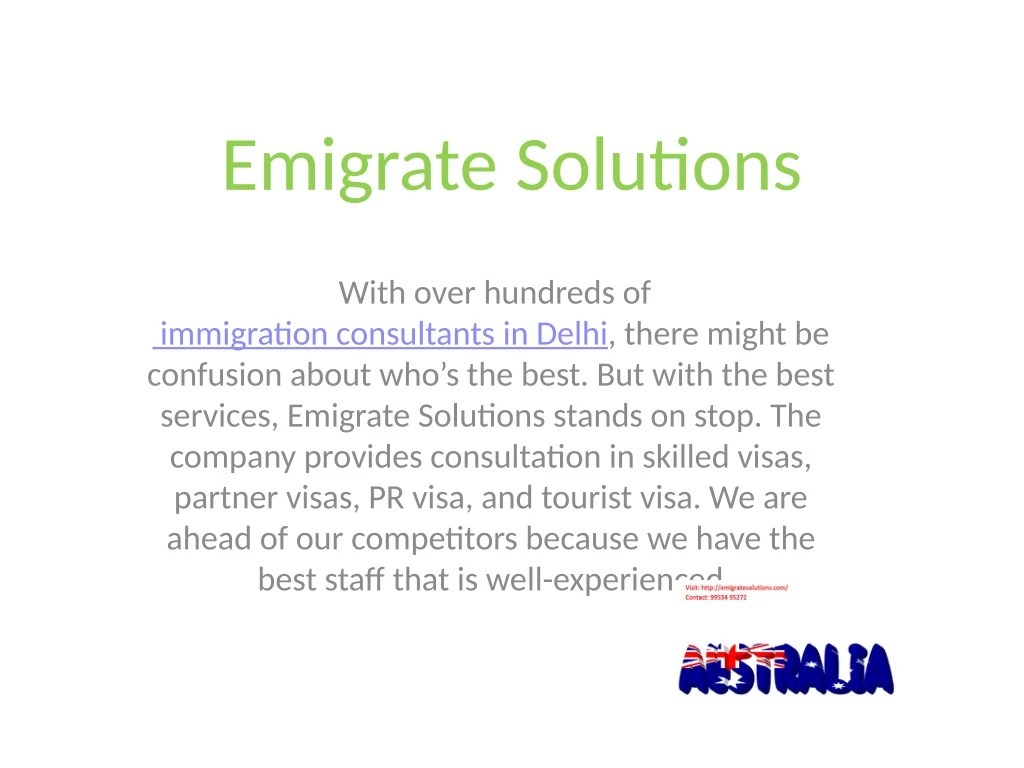 emigrate solutions