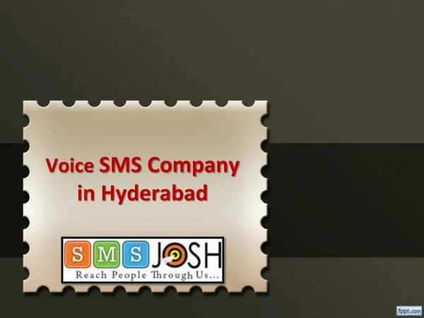 Voice Call Services in Hyderabad, Voice SMS Company in Hyderabad - SMSjosh