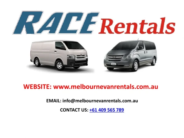 Hire Cheap Van Rental In Melbourne