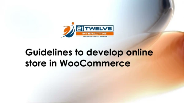 Guidelines to develop online store in Woocommerce
