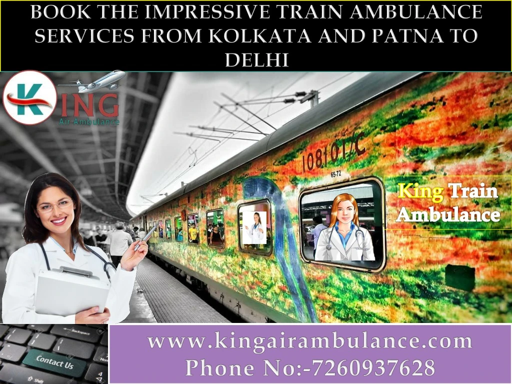 book the impressive train ambulance services from kolkata and patna to delhi