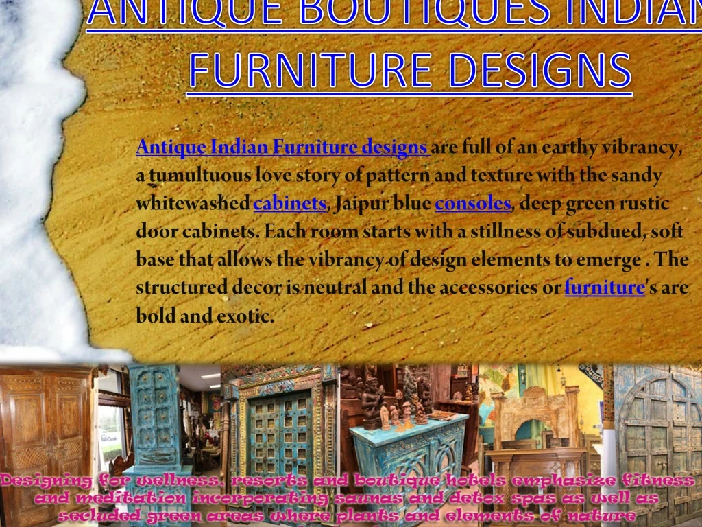 antique boutiques indian furniture designs