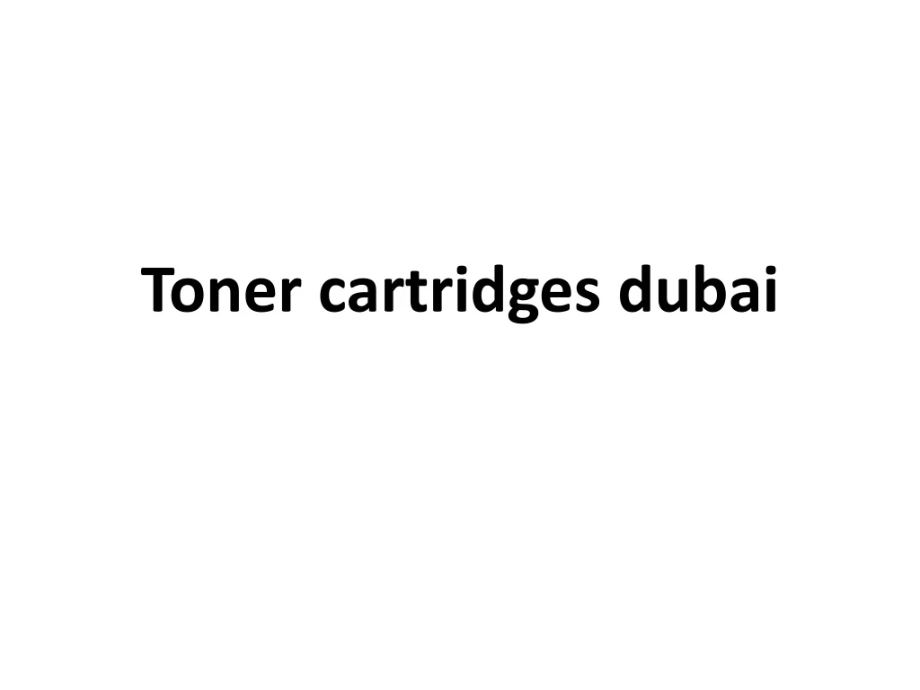 toner cartridges dubai
