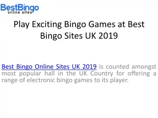 Best bingo sites co UK, Best bingo online sites UK 2019 - Top Online Bingo Sites
