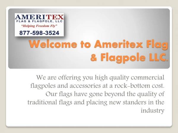 Buy your commercial flagpoles at the lowest cost: