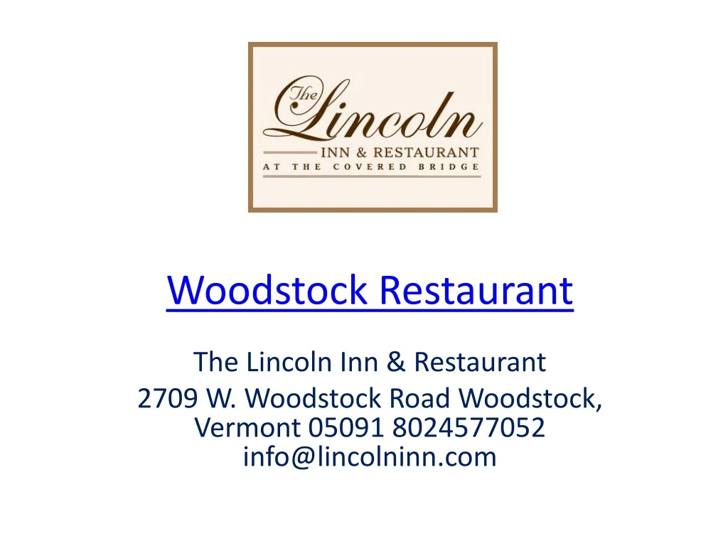 woodstock restaurant