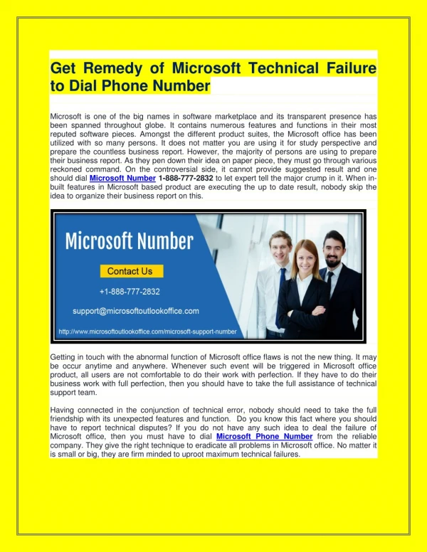 Get Remedy of Microsoft Technical Failure to Dial Phone Number
