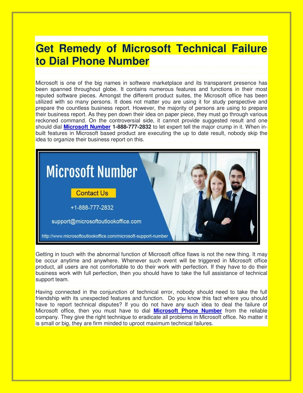 get remedy of microsoft technical failure to dial