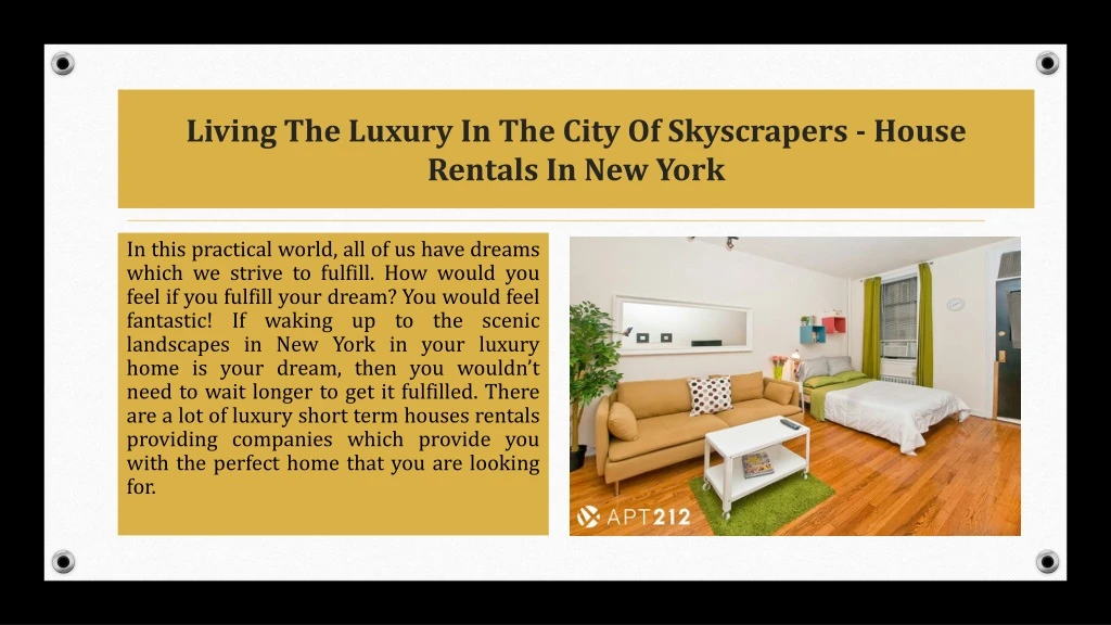 living the luxury in the city of skyscrapers house rentals in new york