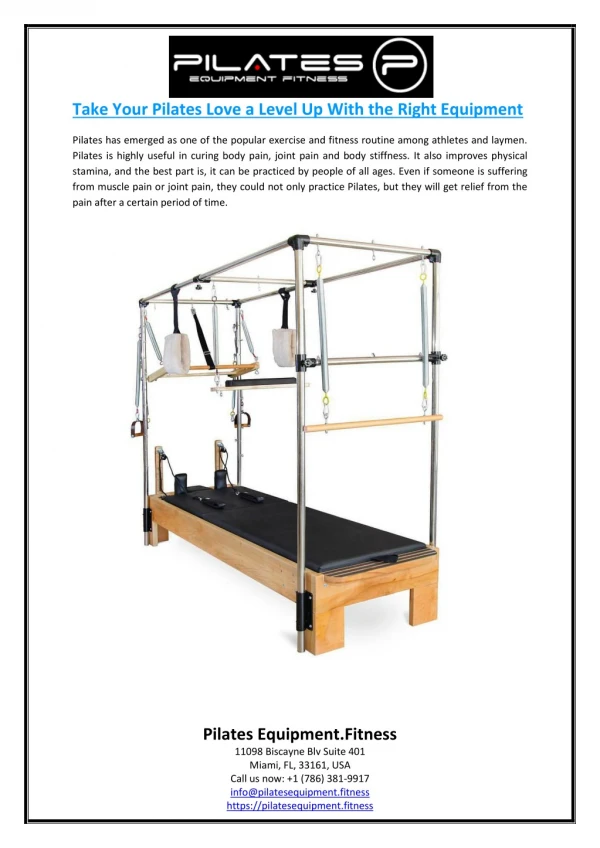 Take Your Pilates Love a Level Up With the Right Equipment