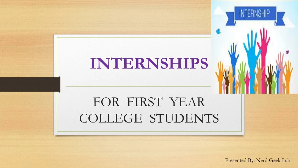 internships for first year college students