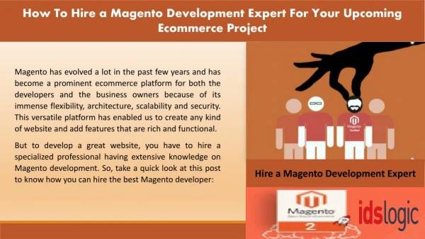 How to hire a Magento development expert for your upcoming ecommerce Project