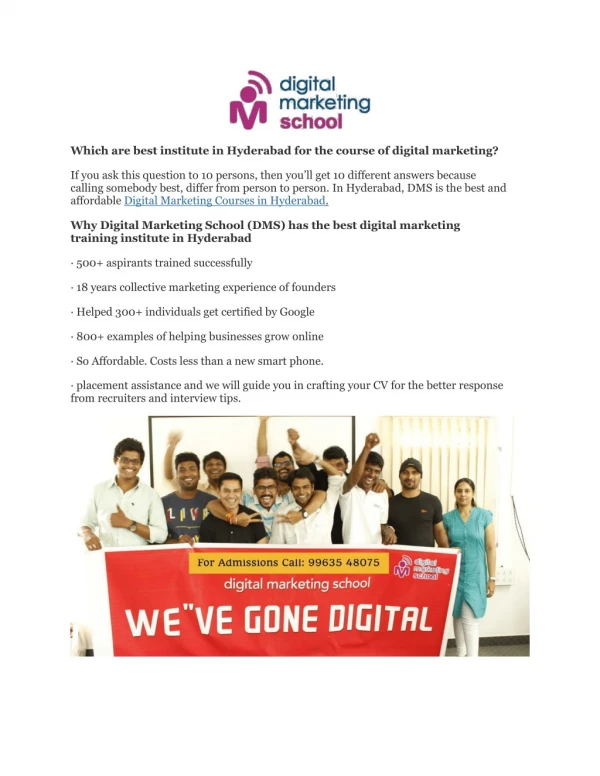 Digital Marketing Courses in Hyderabad