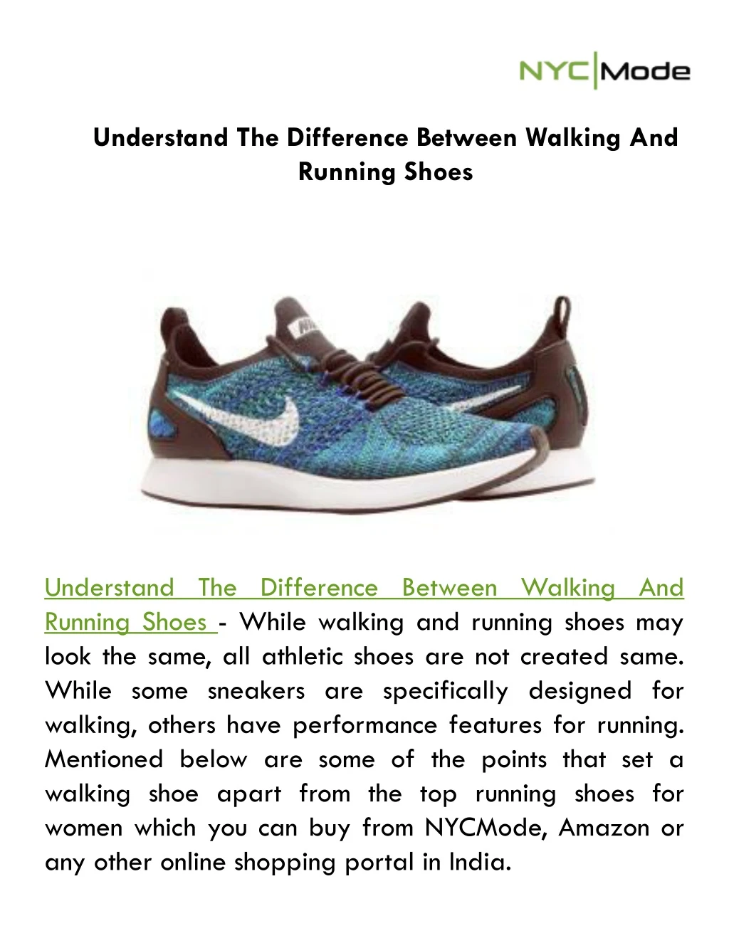 understand the difference between walking