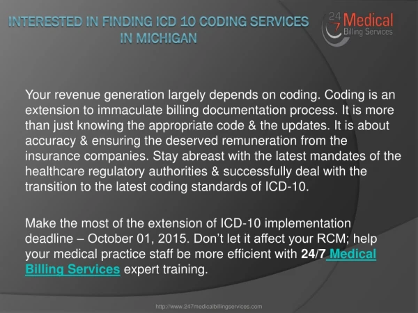 Interested In Finding ICD 10 Coding Services In Michigan