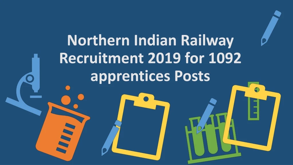 northern indian railway recruitment 2019 for 1092 apprentices posts