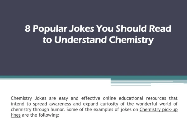 8 Popular Jokes You Should Read to Understand Chemistry