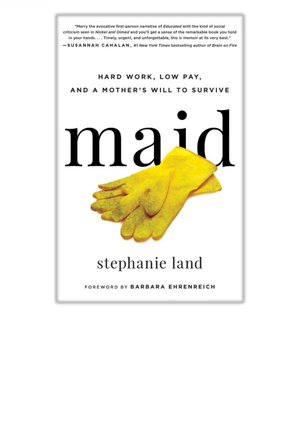 DOWNLOAD [PDF EPUB] Maid By Stephanie Land & Barbara Ehrenreich [EBOOK KINDLE]