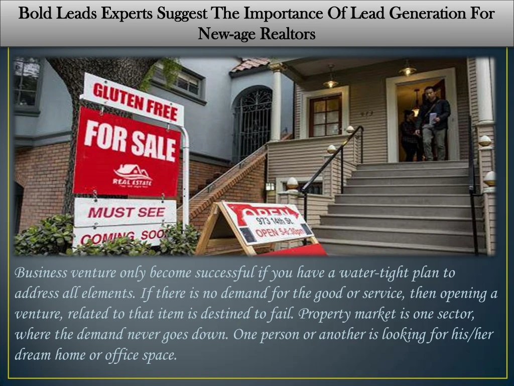 bold leads experts suggest the importance of lead