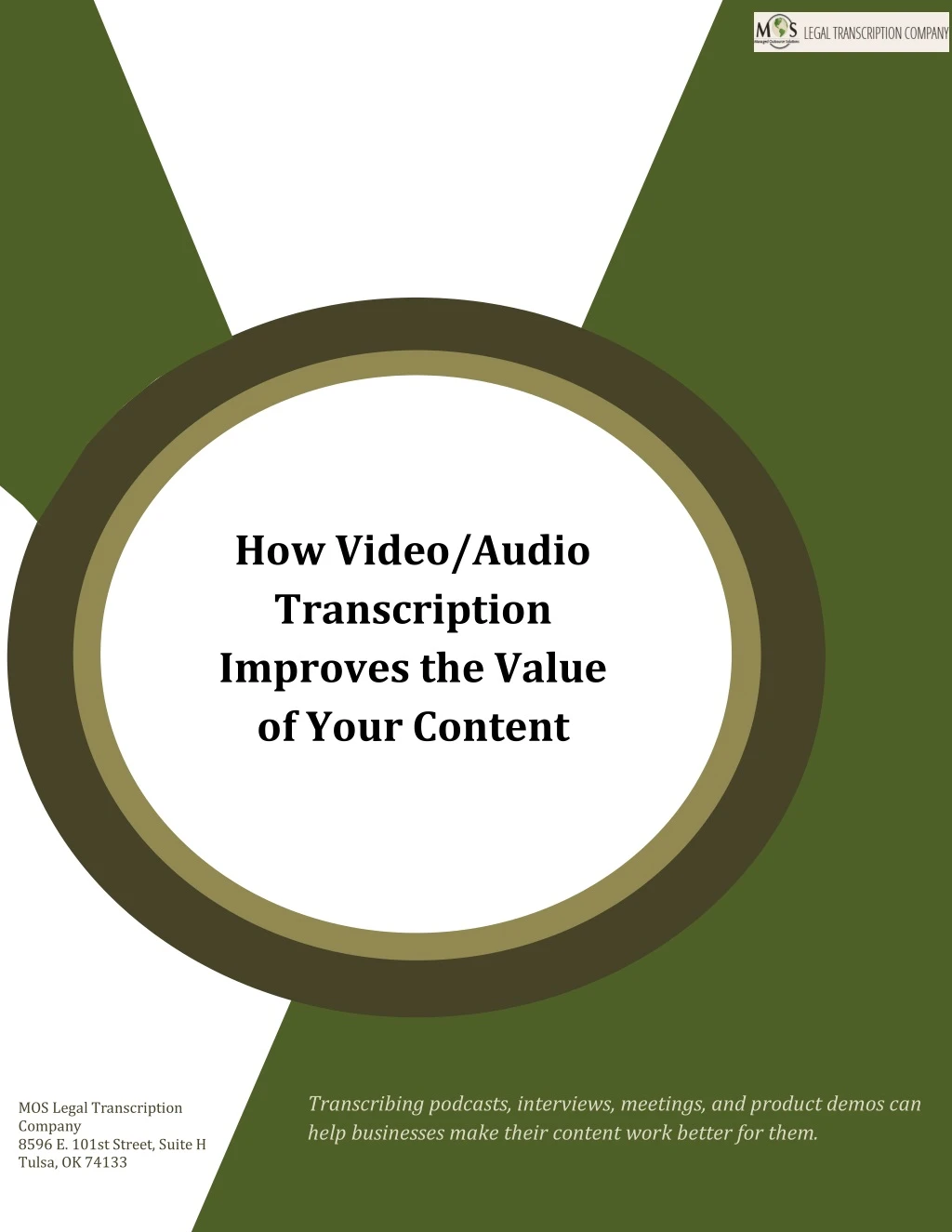 how video audio transcription improves the value