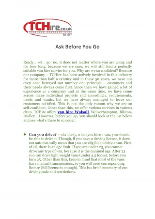 Ask Before You Go - slide 1