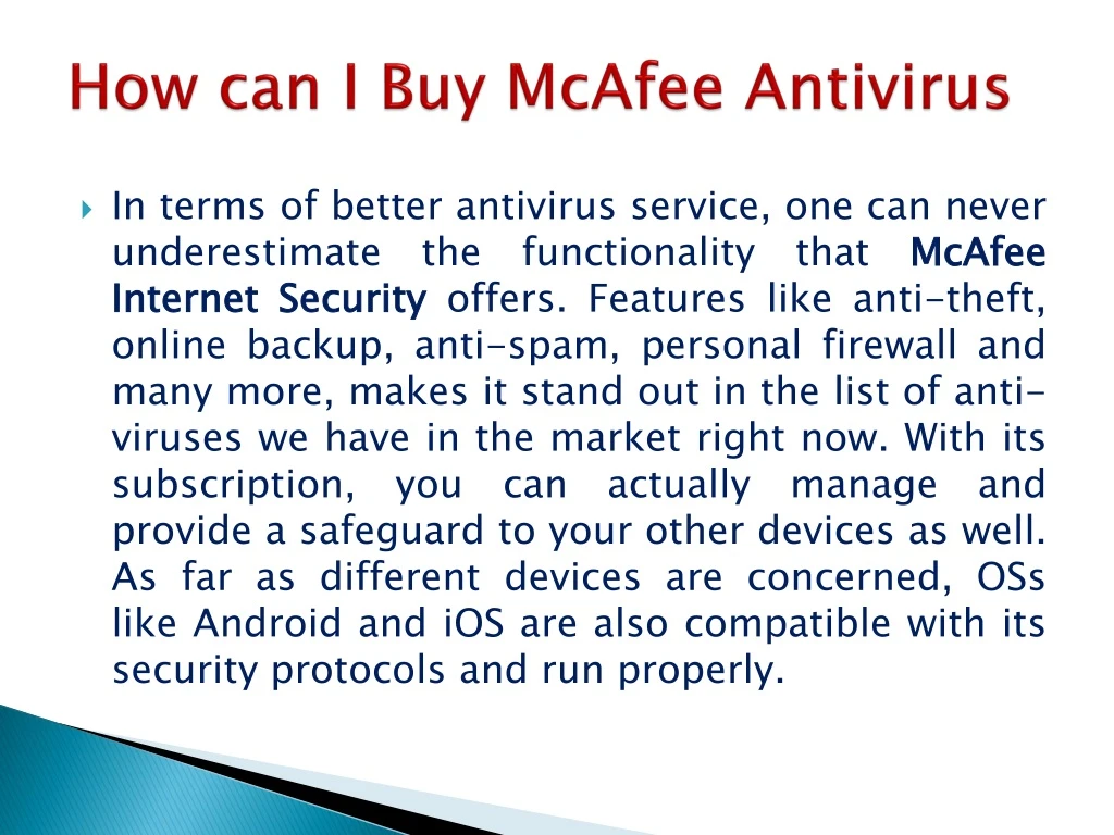 how can i buy mcafee antivirus